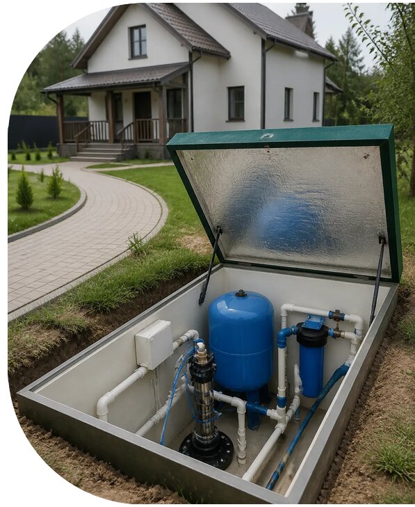 Автономное водоснабжение дома в Заволжье от 152760 р. | АПаруса-Звл